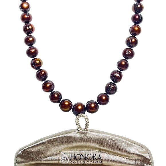 Honora Chocolate Graduated Baroque Pearl Necklace 18 1/2" (6031) - Picture 2 of 5